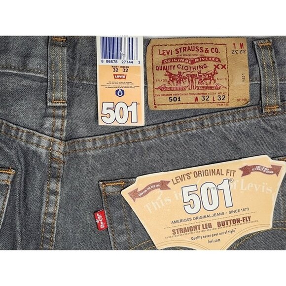 Levi's Men's 501 Original Fit Straight-leg Button-fly Jeans - Picture 5 of 6